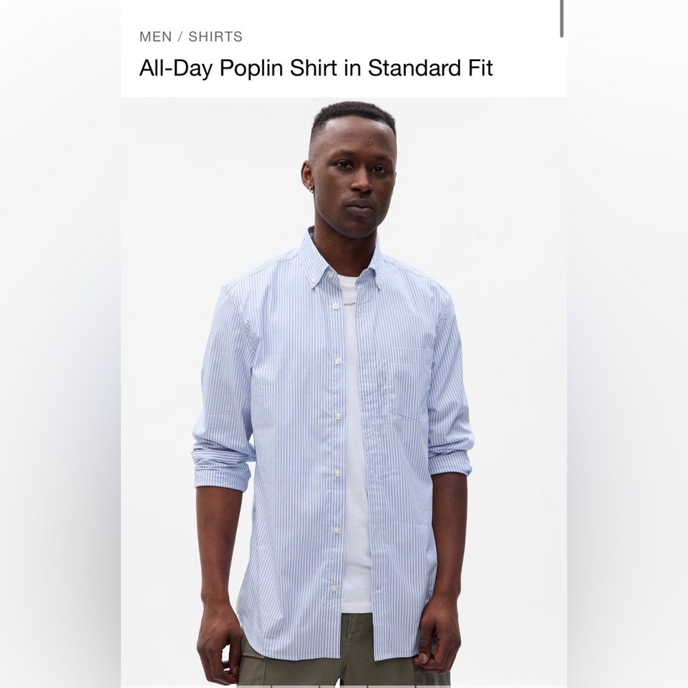 GAP Men’s Everyday Poplin Shirt Slim Fit